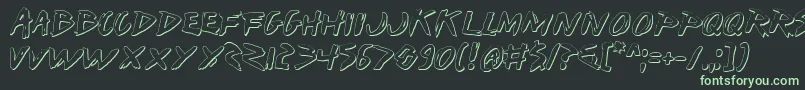 Шрифт Iwants – зелёные шрифты на чёрном фоне
