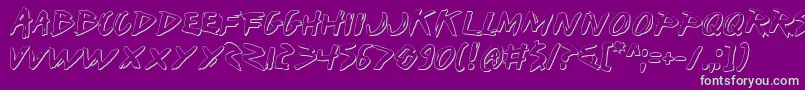 Iwants Font – Green Fonts on Purple Background