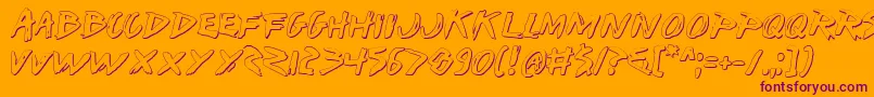 Iwants Font – Purple Fonts on Orange Background