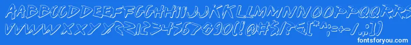 Iwants Font – White Fonts on Blue Background