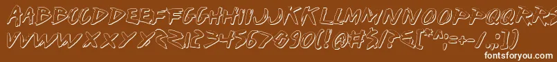Iwants-fontti – valkoiset fontit ruskealla taustalla