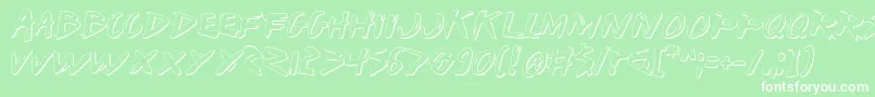 Iwants Font – White Fonts on Green Background