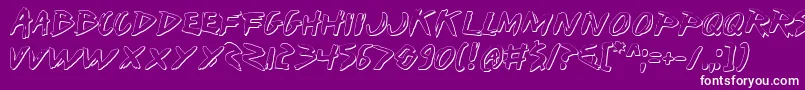 Iwants Font – White Fonts on Purple Background