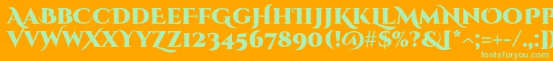 CinzeldecorativeBlack Font – Green Fonts on Orange Background