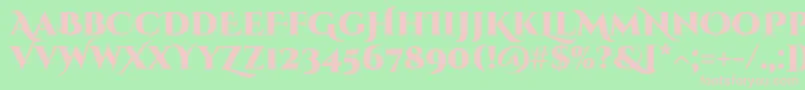 CinzeldecorativeBlack-fontti – vaaleanpunaiset fontit vihreällä taustalla