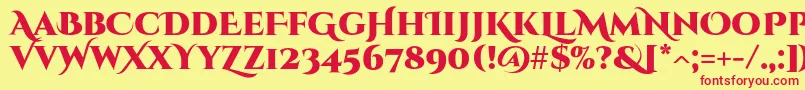 CinzeldecorativeBlack Font – Red Fonts on Yellow Background