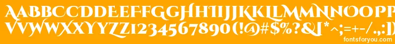 CinzeldecorativeBlack Font – White Fonts on Orange Background