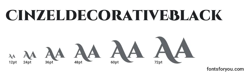 CinzeldecorativeBlack Font Sizes