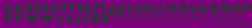 fuente PoliticalGraftFill – Fuentes Negras Sobre Fondo Morado