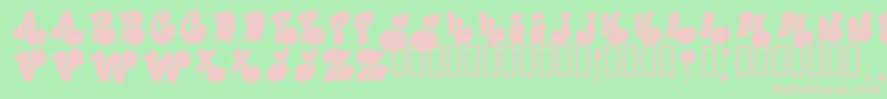 PoliticalGraftFill Font – Pink Fonts on Green Background