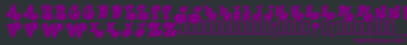 Шрифт PoliticalGraftFill – фиолетовые шрифты на чёрном фоне