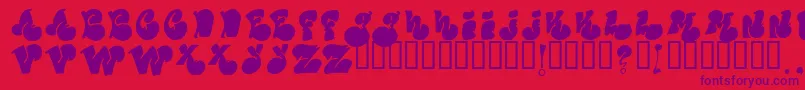 PoliticalGraftFill Font – Purple Fonts on Red Background