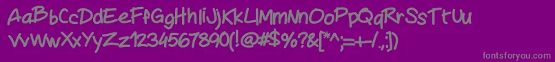 Mywriting Font – Gray Fonts on Purple Background