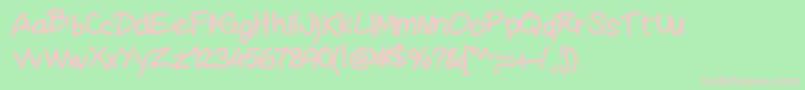フォントMywriting – 緑の背景にピンクのフォント