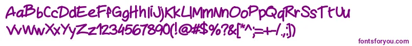 Mywriting Font – Purple Fonts on White Background