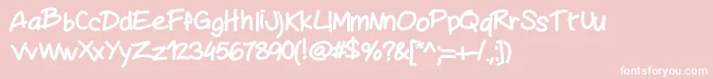 フォントMywriting – ピンクの背景に白い文字