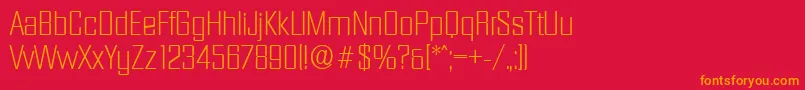 DiamanteserialXlightRegular Font – Orange Fonts on Red Background