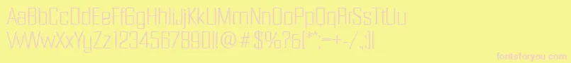 DiamanteserialXlightRegular Font – Pink Fonts on Yellow Background