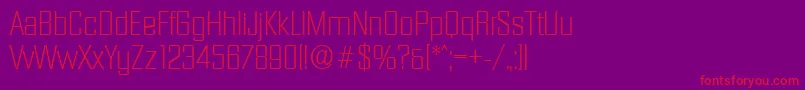 DiamanteserialXlightRegular Font – Red Fonts on Purple Background