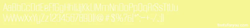 DiamanteserialXlightRegular Font – White Fonts on Yellow Background