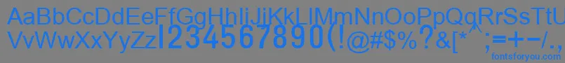 T132semibold-Schriftart – Blaue Schriften auf grauem Hintergrund
