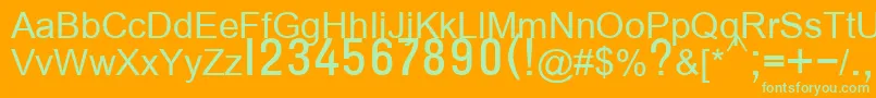 Шрифт T132semibold – зелёные шрифты на оранжевом фоне