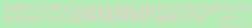 T132semibold Font – Pink Fonts on Green Background