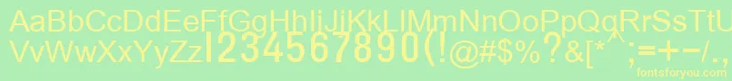 Шрифт T132semibold – жёлтые шрифты на зелёном фоне