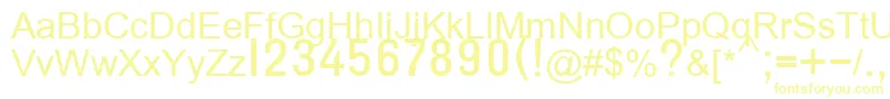 T132semibold Font – Yellow Fonts on White Background