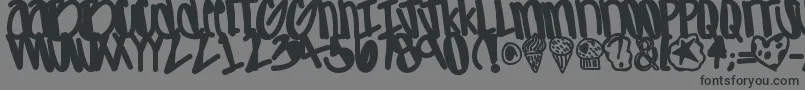 フォントApreciated – 黒い文字の灰色の背景