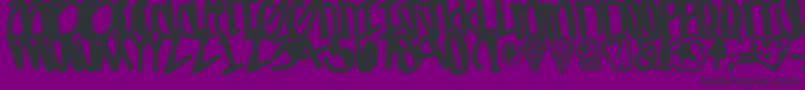Apreciated-Schriftart – Schwarze Schriften auf violettem Hintergrund