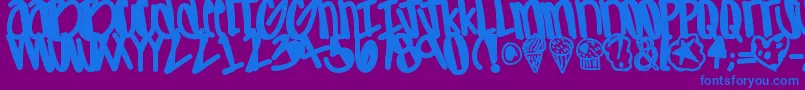 Шрифт Apreciated – синие шрифты на фиолетовом фоне