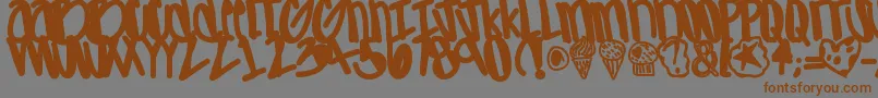 Шрифт Apreciated – коричневые шрифты на сером фоне