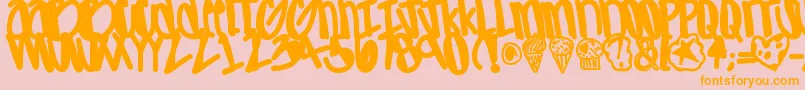 Apreciated Font – Orange Fonts on Pink Background