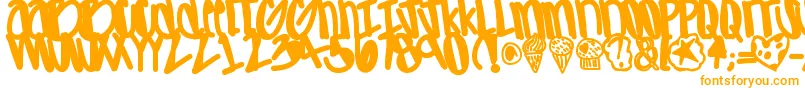 Шрифт Apreciated – оранжевые шрифты на белом фоне