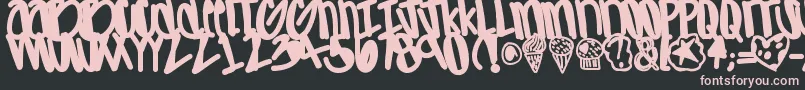 Шрифт Apreciated – розовые шрифты на чёрном фоне