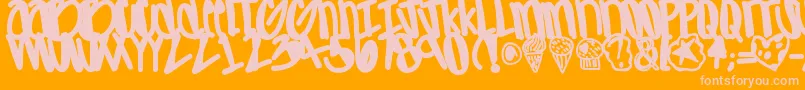 Шрифт Apreciated – розовые шрифты на оранжевом фоне