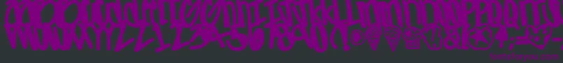 Шрифт Apreciated – фиолетовые шрифты на чёрном фоне