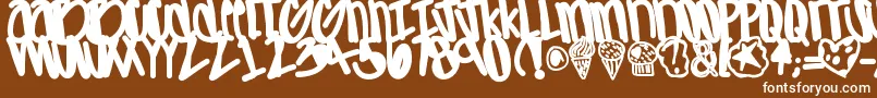 Шрифт Apreciated – белые шрифты на коричневом фоне