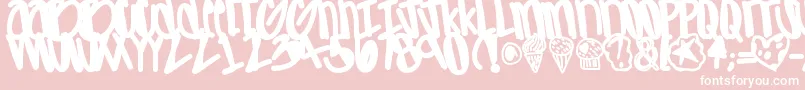 Шрифт Apreciated – белые шрифты на розовом фоне