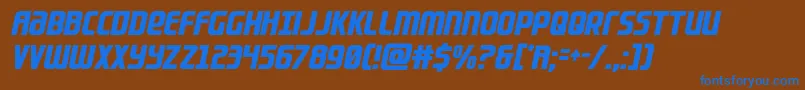 Lightsidercompactcond Font – Blue Fonts on Brown Background