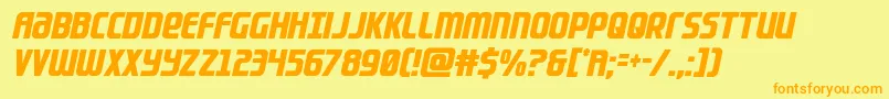 Lightsidercompactcond Font – Orange Fonts on Yellow Background