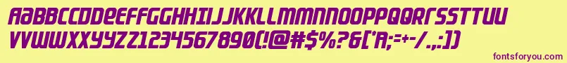 Lightsidercompactcond Font – Purple Fonts on Yellow Background