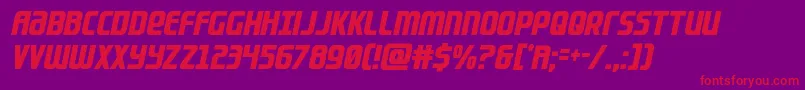 Lightsidercompactcond Font – Red Fonts on Purple Background