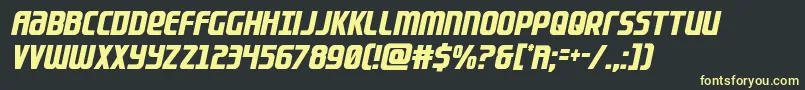 Lightsidercompactcond Font – Yellow Fonts on Black Background