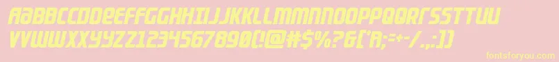 Lightsidercompactcond Font – Yellow Fonts on Pink Background