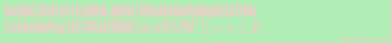 Mabella Font – Pink Fonts on Green Background