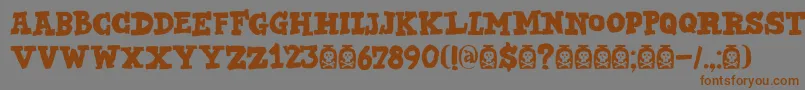 DkBadMedicine Font – Brown Fonts on Gray Background