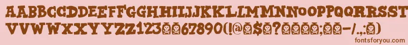 DkBadMedicine Font – Brown Fonts on Pink Background