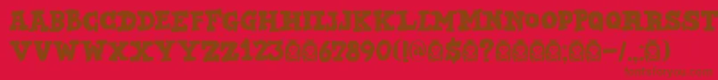 DkBadMedicine Font – Brown Fonts on Red Background